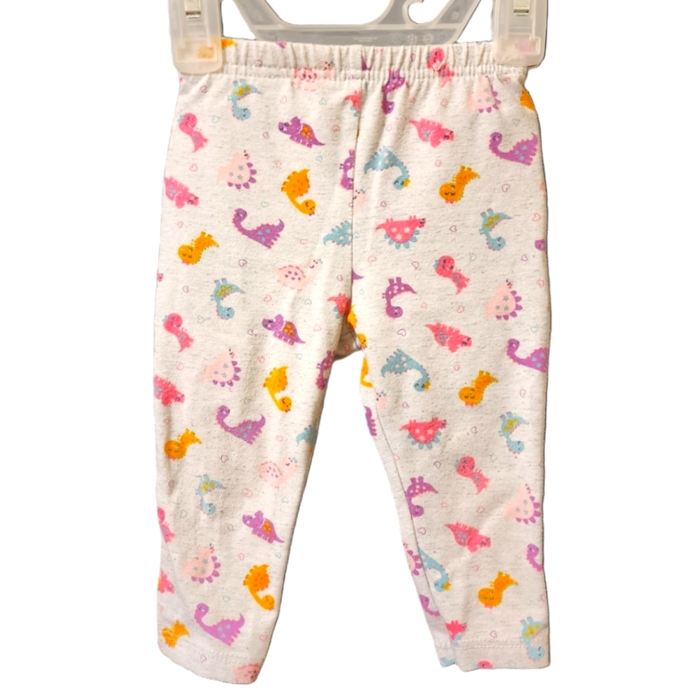 Garanimals 6-9 Months girls dinosaur leggings with ruffles.